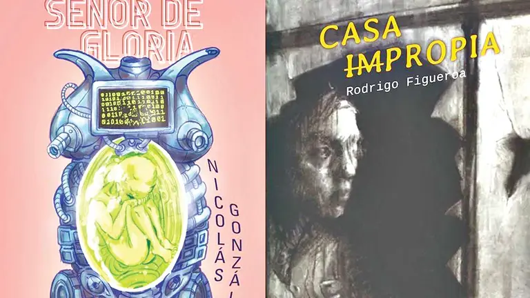Las portadas de los libros "Se&ntilde;or de Gloria" y "Casa impropia". DENGUE/AUZA