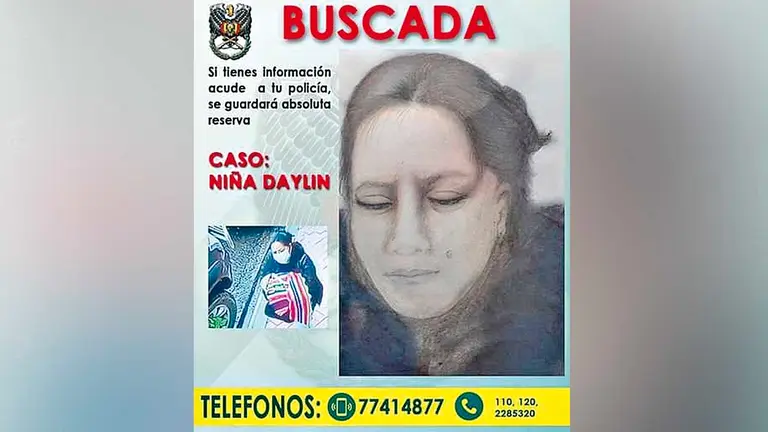 Polic&iacute;a socializa imagen de la presunta raptora de la beb&eacute; Daylin. POLIC&Iacute;A