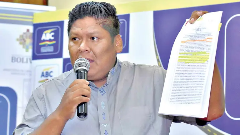 El presidente de la Administradora Boliviana de Carreteras (ABC), Henry Nina. APG