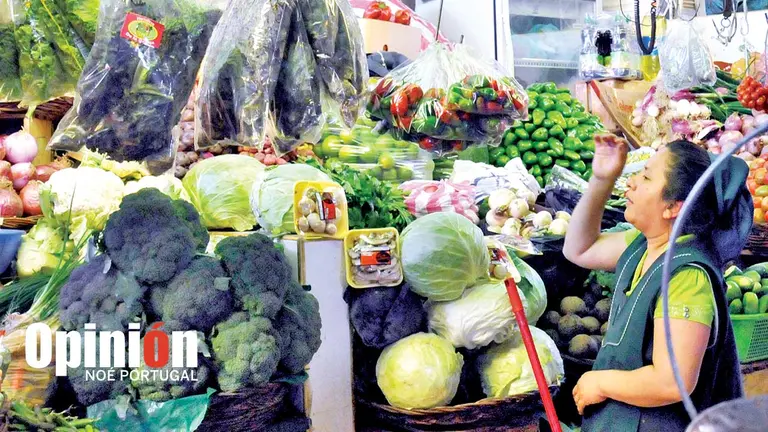 Un puesto de venta de productos ecol&oacute;gicos. NO&Eacute; PORTUGAL