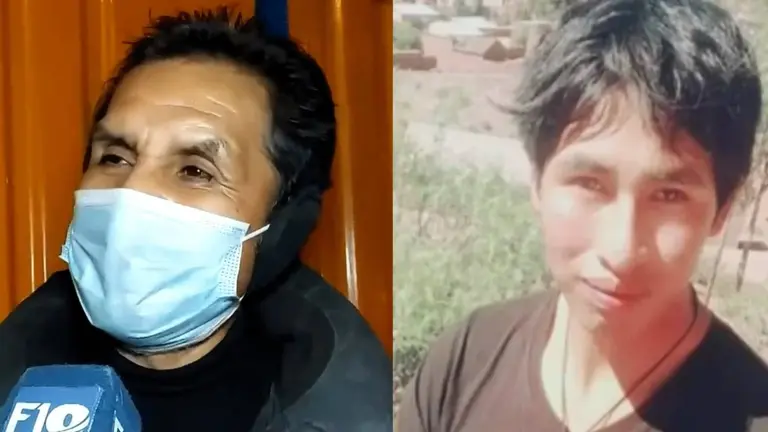 Anakin Tancara (d), el estudiante asesinado de forma cruenta. Del otro lado, su padre, Milton Tancara. F10