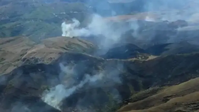 Fuego en Samaipata./ Foto: El Deber