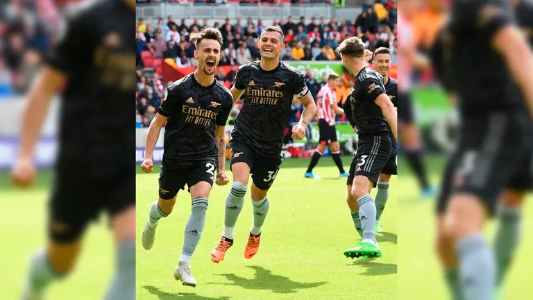 Jugadores del Gunner festejan una conquista en el 0-3 al Brentford. INSTAGRAM ARSENAL