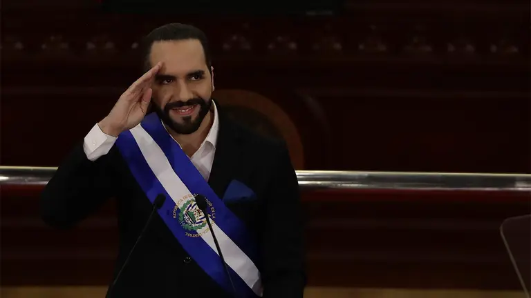 El presidente de El Salvador, Nayib Bukele, en una fotograf&iacute;a de archivo. EFE