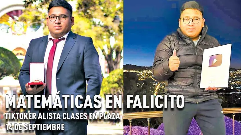 Cristian Apaza, el tiktoker de matem&aacute;ticas. ARCHIVO