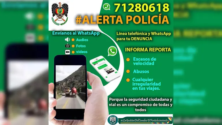 Polic&iacute;a habilita l&iacute;nea para denunciar a conductores imprudentes