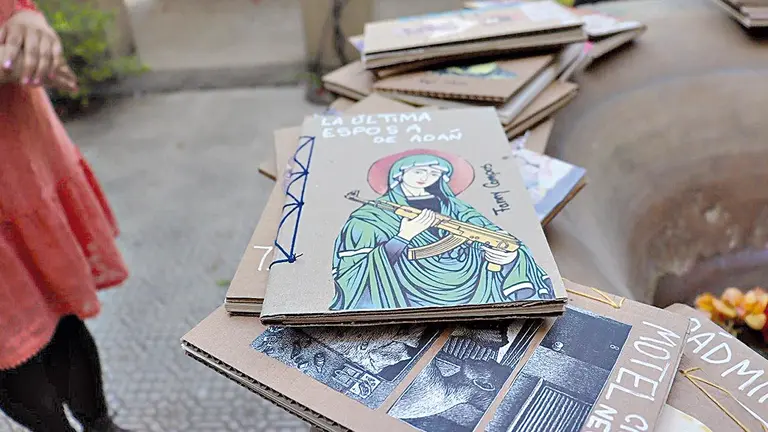Editorial Electrodependiente, uno de los puntos de
acopio de libros donados. ELECTRODEPENDIENTE