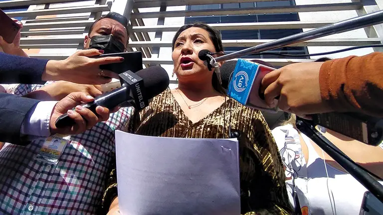 La concejal Silvia Soliz, del MAS. DICO SOL&Iacute;S