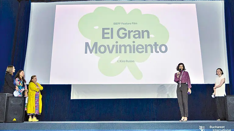 Momento en el que anuncian a &ldquo;El gran movimiento&rdquo; como ganador a &ldquo;Mejor pel&iacute;cula internacional&rdquo;. FACEBOOK BIEFF