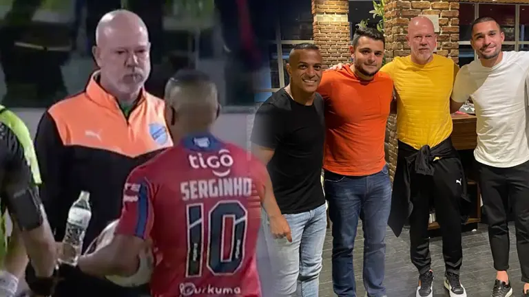 El escupitajo de Carlos Zago a Serginho.