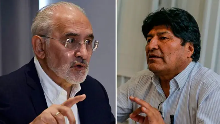 Carlos Mesa y Evo Morales. TOMADA DE ERBOL