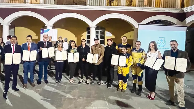 El acto de reconocimiento en la Casona Santiváñez, el 7 de octubre.           ALEJANDRO ORELLANA