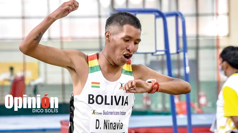 David Ninavia corre en una competencia anterior. DICO SOL&Iacute;S