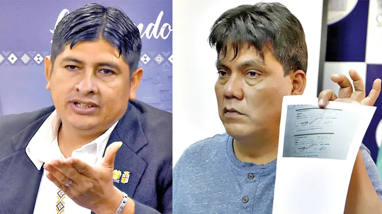 Los diputados Rolando Cu&eacute;llar y H&eacute;ctor Arce. APG
