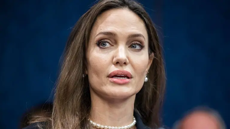 Fotografía de archivo en la que se registró a la actriz estadounidense Angelina Jolie, en Washington DC. EFE