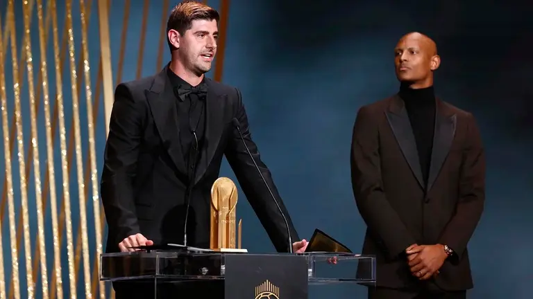 El arquero belga Thibaut Courtois, quien se quedó con el trofeo Lev Yashin. INFOBAE