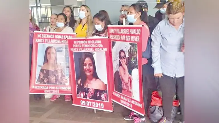 Piden justicia por el feminicidio de Nancy Villarroel durante el &uacute;ltimo d&iacute;a del juicio. FACEBOOK PAMELA TERRAZAS