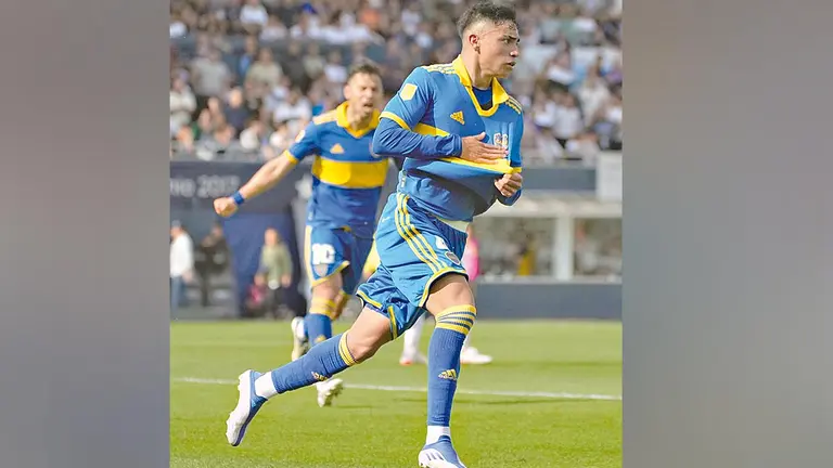 Jugadores de Boca festejan el tanto de Langoni ante
Gimnasia. INSTAGRAM BOCA JUNIORS