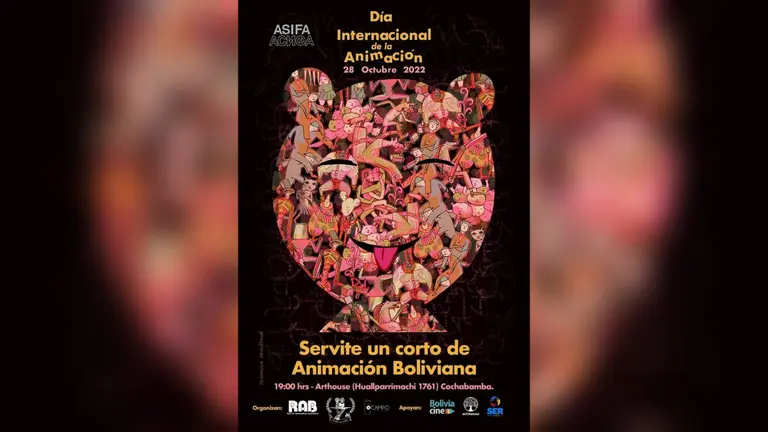 Arte gr&aacute;fico de la presentaci&oacute;n de cortometrajes animados