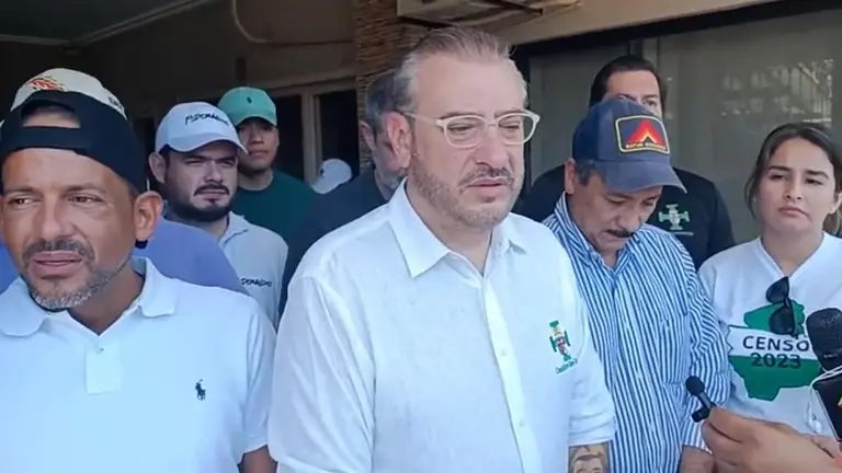 Luis Fernando Camacho, gobernador de Santa Cruz y R&oacute;mulo Calvo, presidente del Comit&eacute; C&iacute;vico./ RRSS