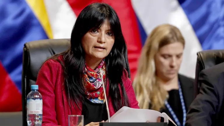 Fotografía de archivo, la presidenta de la Comisión Interamericana de Derechos Humanos (CIDH), Julissa Mantilla. EFE