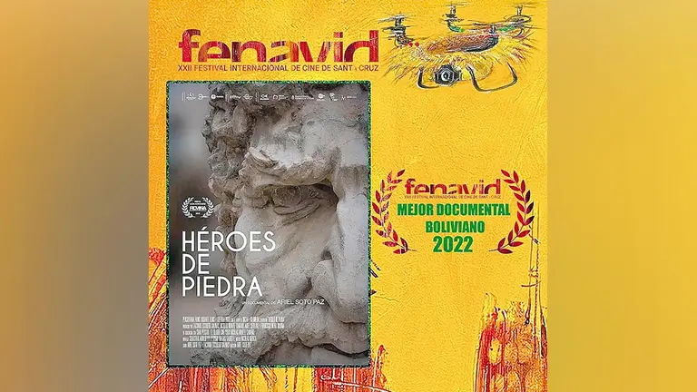 Anuncio de la obra triunfadora en la categor&iacute;a a &ldquo;Mejor documental boliviano&rdquo;. FENAVID