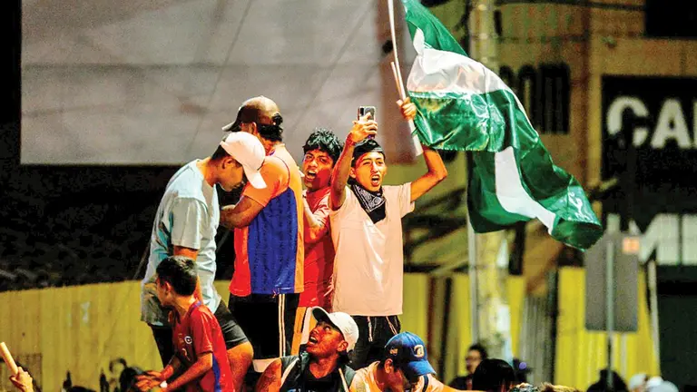 Imagen referencial de un mitin por el censo en 2023 en Santa Cruz. APG