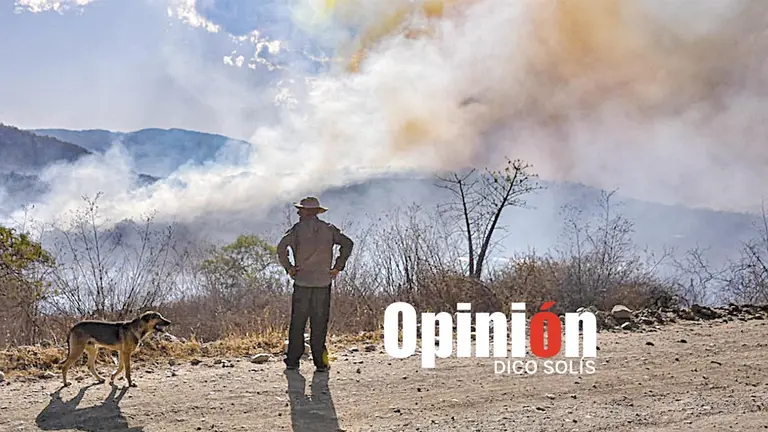 El incendio en la zona de Cotapachi, Quillacollo, este 5 de noviembre.             DICO SOLÍS