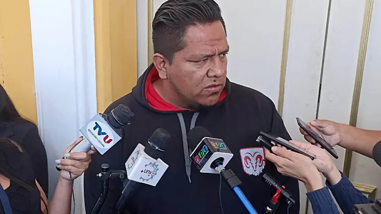 Franco Garc&iacute;a, dirigente del MAS en Cercado./ NICOLE VARGAS Z.