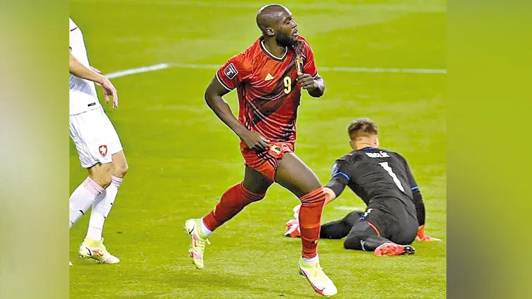 Romelu Lukaku celebra una conquista con B&eacute;lgica. INSTAGRAM LUKAKU