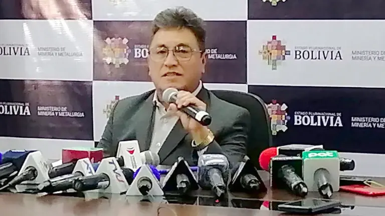 El ministro de Minería y Metalurgia, Ramiro Villavicencio. ERBOL
