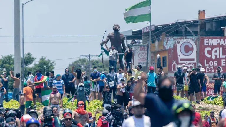 Fotograf&iacute;a de los enfrentamientos en Santa Cruz por el Censo / APG