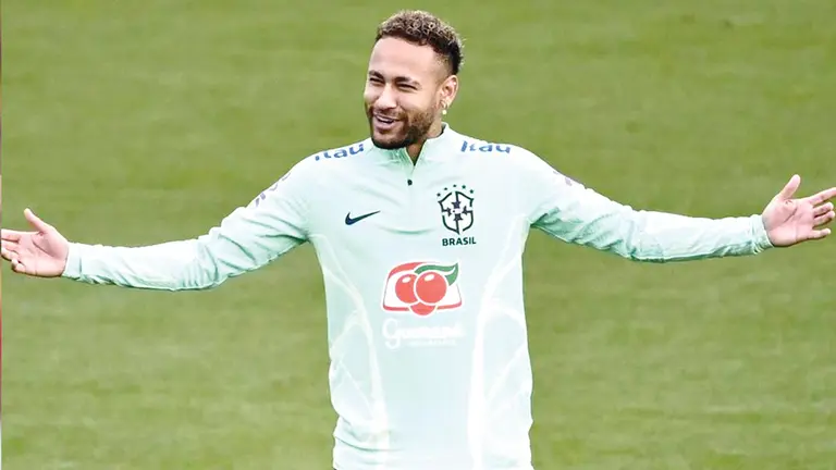 Neymar, durante una pr&aacute;ctica con la Sele&ccedil;ao. BEINSPORTS.COM
