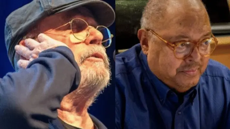 Silvio Rodr&iacute;guez (i) y Pablo Milan&eacute;s, m&aacute;ximos referentes de la trova. PERI&Oacute;DICO CUBANO