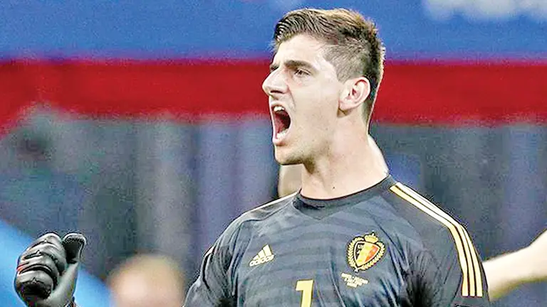 Thibaut Courtois figura de B&eacute;lgica, durante un
compromiso. EFE