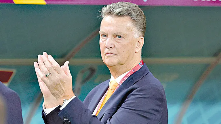 Louis Van Gaal, seleccionador de Países Bajos, en un partido del Mundial. EFE
