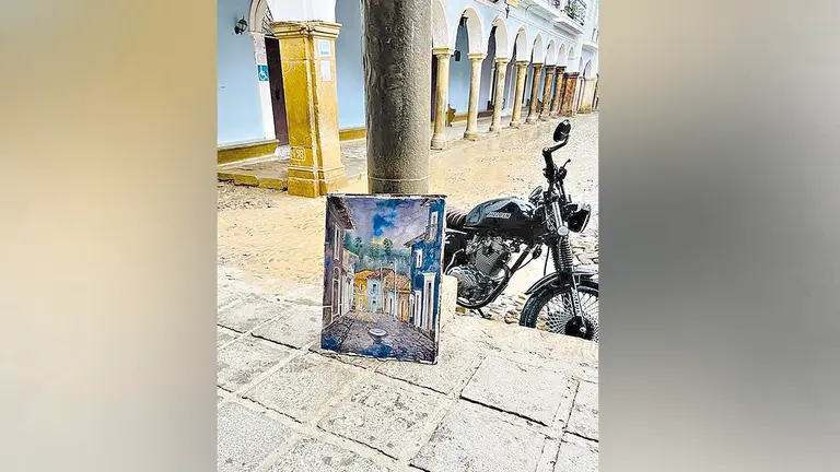 Una obra de arte terminada en una calle de Totora. JOHNNY RIVERA