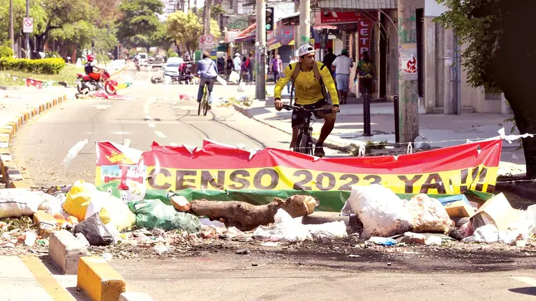 Fotograf&iacute;a de archivo de un bloqueo en Santa Cruz. EFE