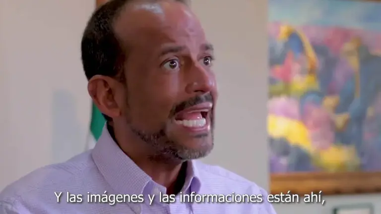 Luis Fernando Camacho, durante su mensaje dirigido a Santa Cruz. CAPTURA DE VIDEO