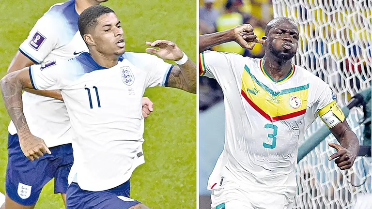 Marcus Rashford (11) y Kalidou Koulibaly (3) son puntales de Inglaterra y Senegal.        EFE