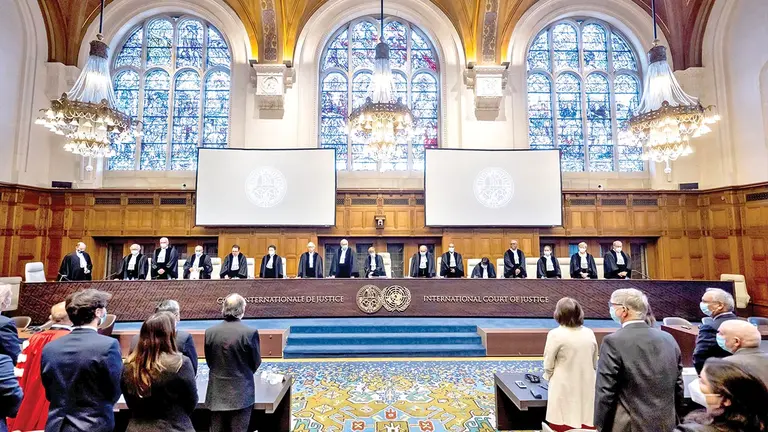Representantes de Bolivia y Chile en la Corte Internacional de Justicia. CIJ