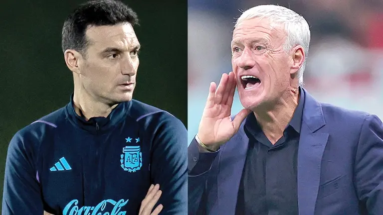 Lionel Scaloni (i) y Didier Deschamps (d) quieren la corona.       EFE
