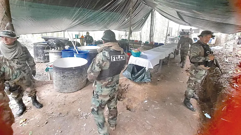 Efectivos antinarcóticos durante un operativo. ABI-ARCHIVO 