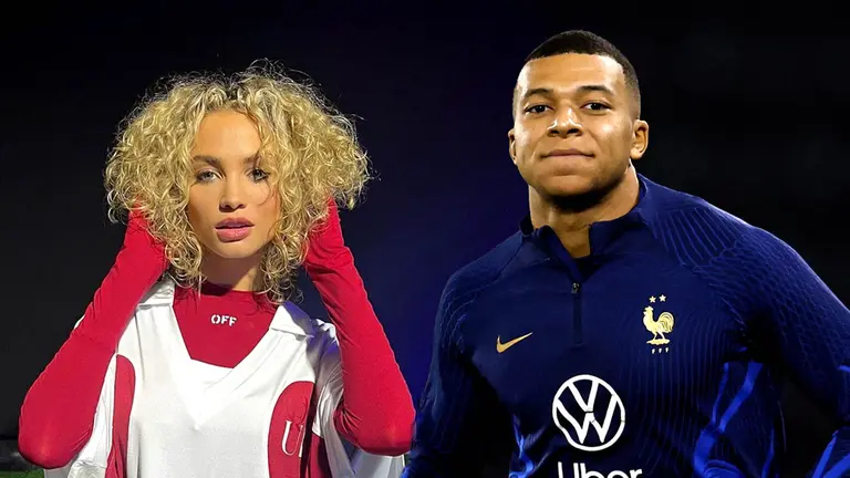 Mbapp&eacute; y la modelo Rose Bertram./ OPINI&Oacute;N