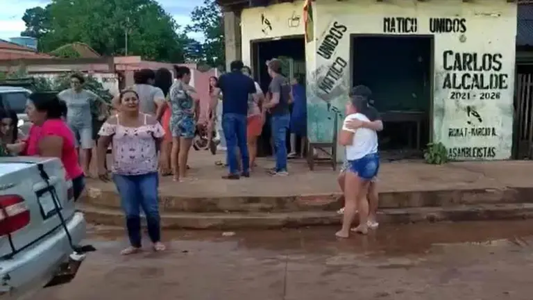 Los habitantes de San Mat&iacute;as, conmocionados con el doble asesinato. CAPTURA DE VIDEO