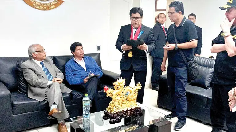 Comisión de la CIDH que visitó al exmandatario peruano Pedro Castillo. LA RAZÓN