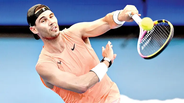 Rafael Nadal, en una acci&oacute;n de juego. EFE