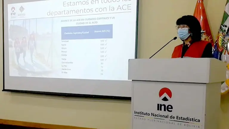 El INE informa que la actualizaci&oacute;n cartogr&aacute;fica estad&iacute;stica tiene un 51% de avance./ ERBOL