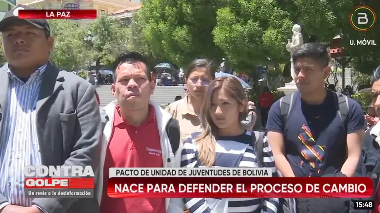Integrantes del Pacto de Unidad de Juventudes. CAPTURA BOLIVIA TV
