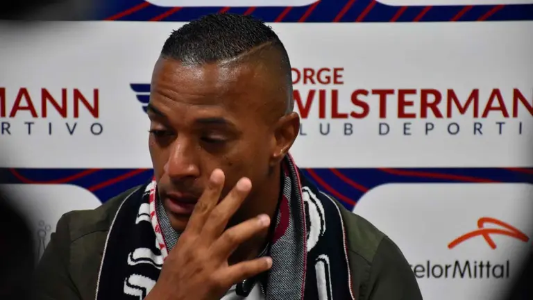 Serginho en su &uacute;ltima conferencia de prensa. No&eacute; Portugal